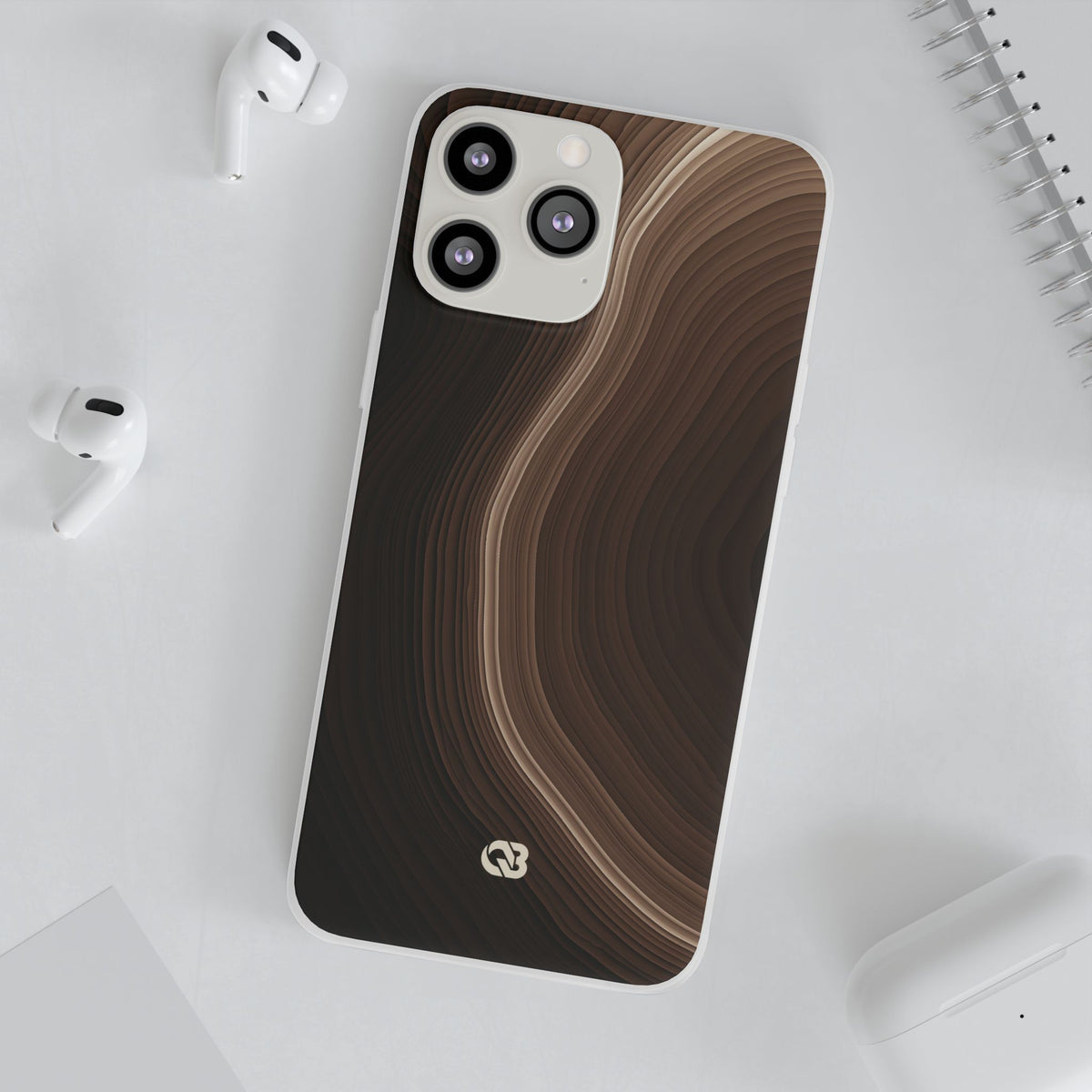Umber Strata · Lite Phone Case for iPhone ·  Brown