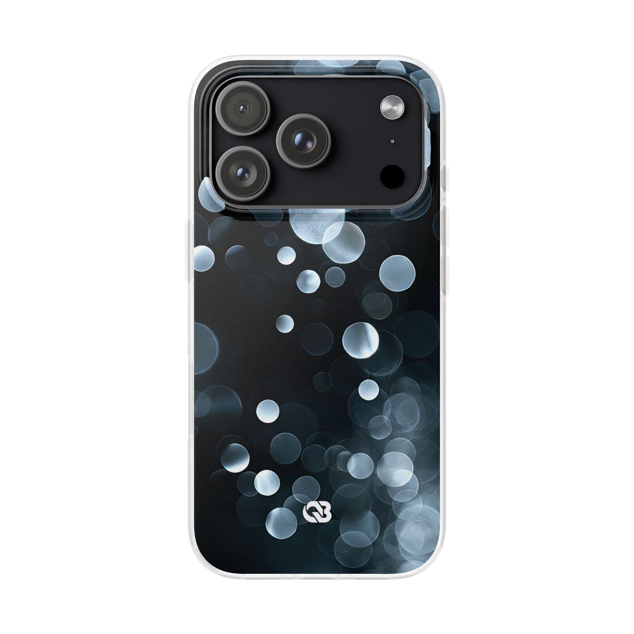 Black Lite Phone Case for iPhone - Silver Orbit Glow