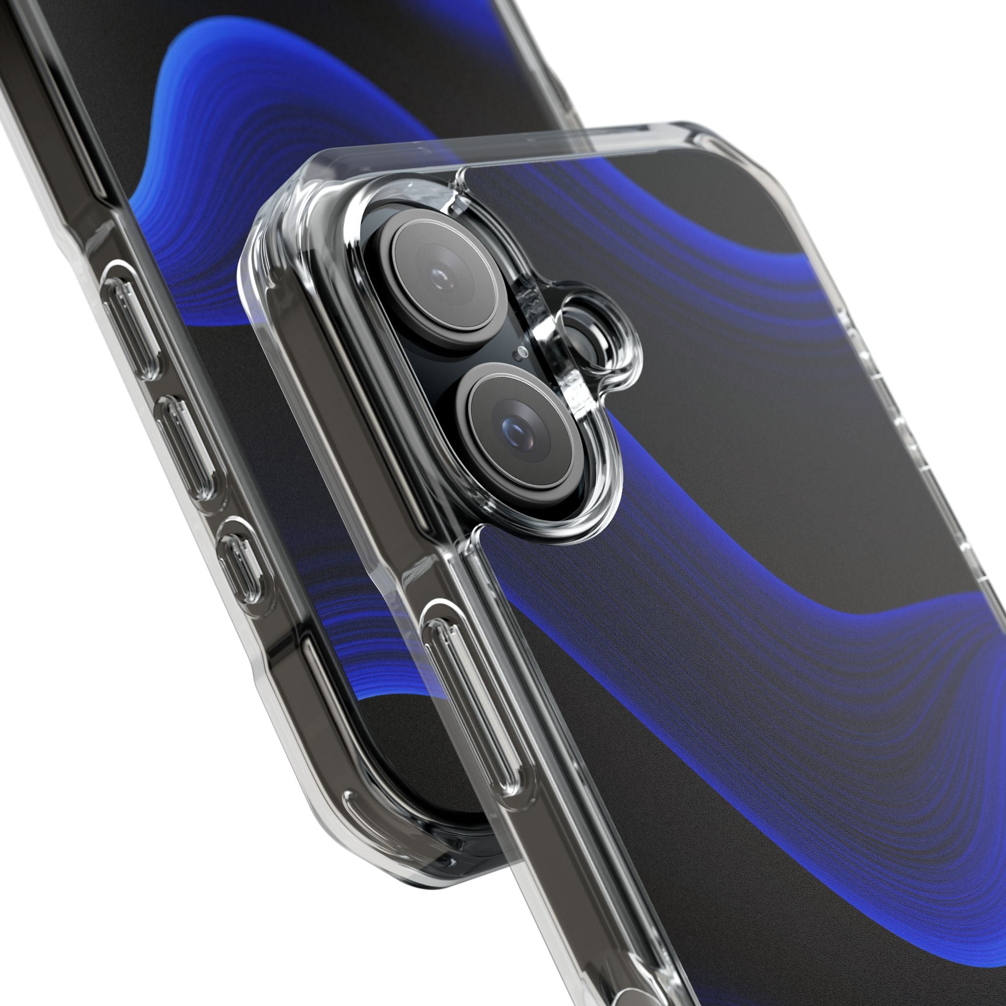 Blue Impact MagSafe Phone Case for iPhone - Electric Cobalt Flow