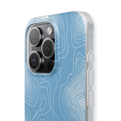 Blue Lite Phone Case for iPhone - Glacial Ridge Topo