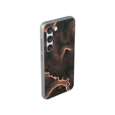 Orange Lite Phone Case for Samsung - Salmon Ridge Topo
