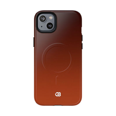 Orange Tough 2.0 Magsafe Phone Case for iPhone - Obsidian Ember Fade