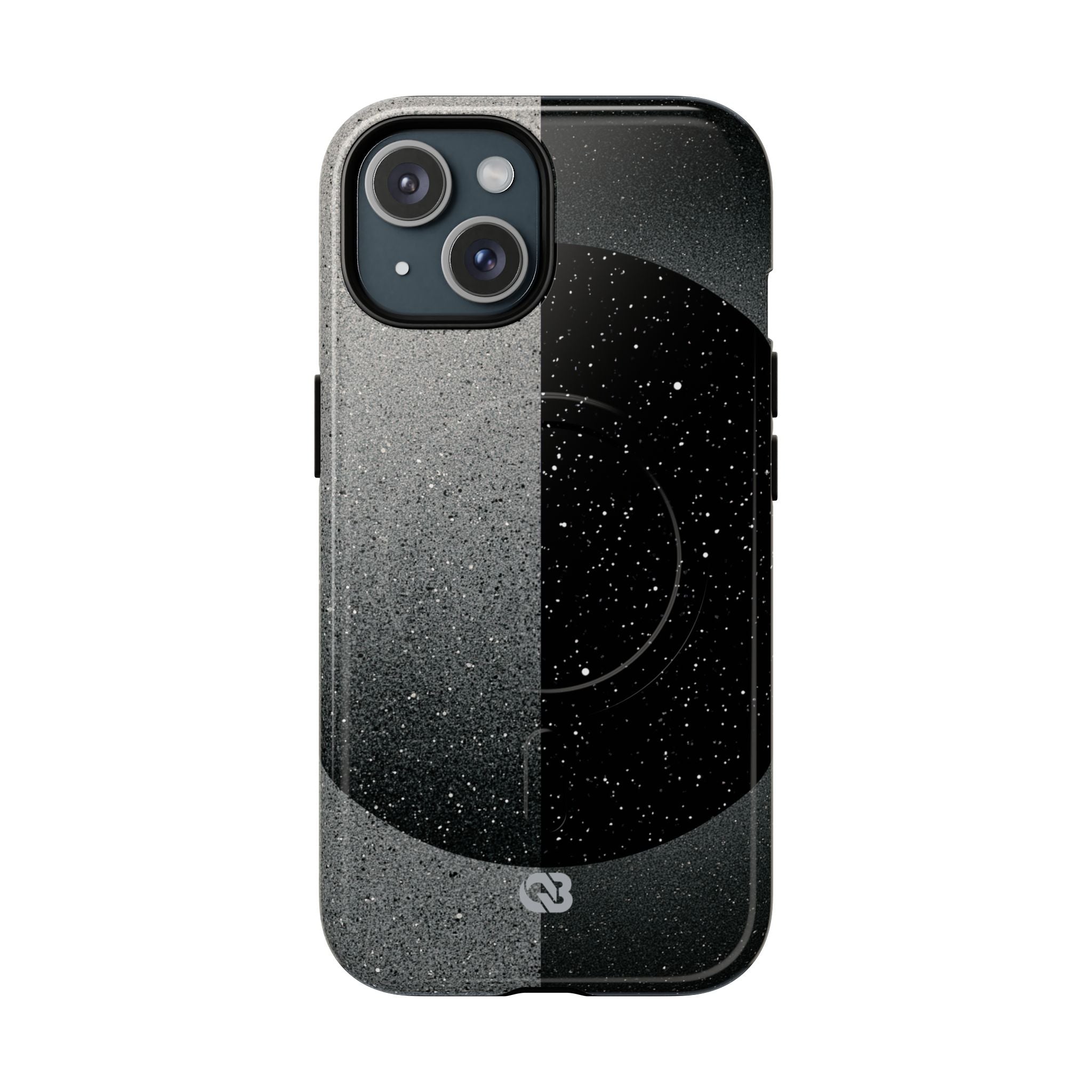 Black Tough 2.0 Magsafe Phone Case for iPhone - Lunar Static Orbit