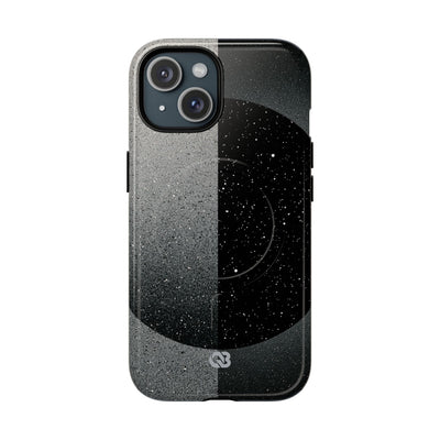 Black Tough 2.0 Magsafe Phone Case for iPhone - Lunar Static Orbit