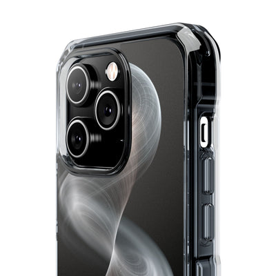 Luminous Vortex · Clear Impact Magnetic Phone Case for iPhone · Black