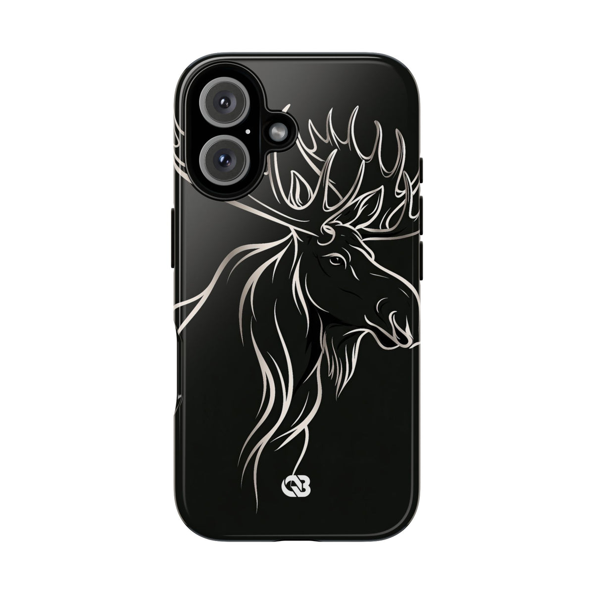 Nordic Moose Contour · Tough Phone Case for iPhone · Black