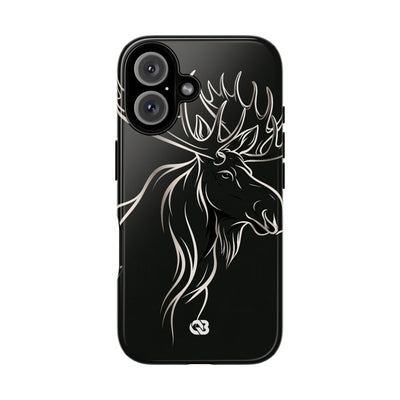 Nordic Moose Contour · Tough Phone Case for iPhone · Black