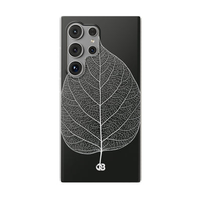 Black Lite Phone Case for Samsung - Bleached Leaf Lattice