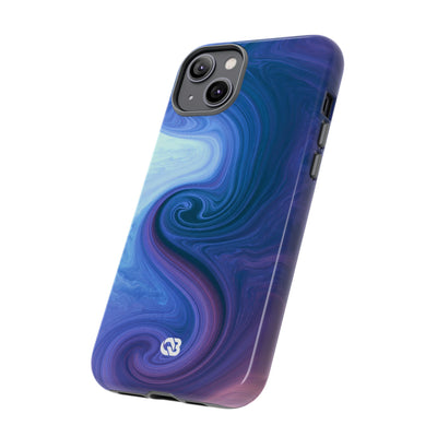 Azure Fluid Swirl · Tough Phone Case for iPhone · Blue