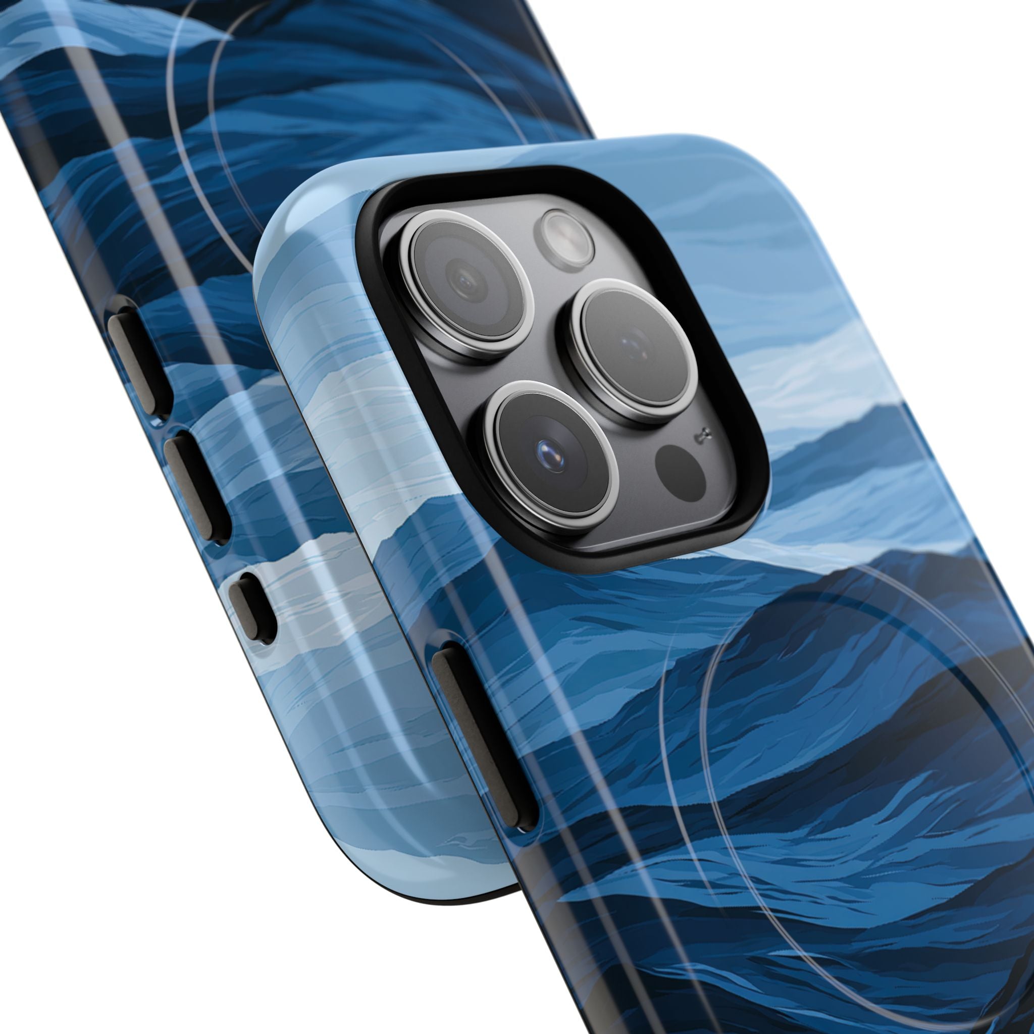Blue Tough 2.0 Magsafe Phone Case for iPhone - Cobalt Ridge Tides