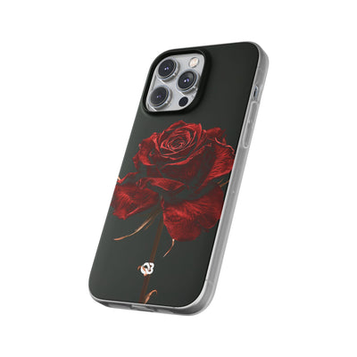 Crimson Noir Rose · Lite Phone Case for iPhone ·  Black