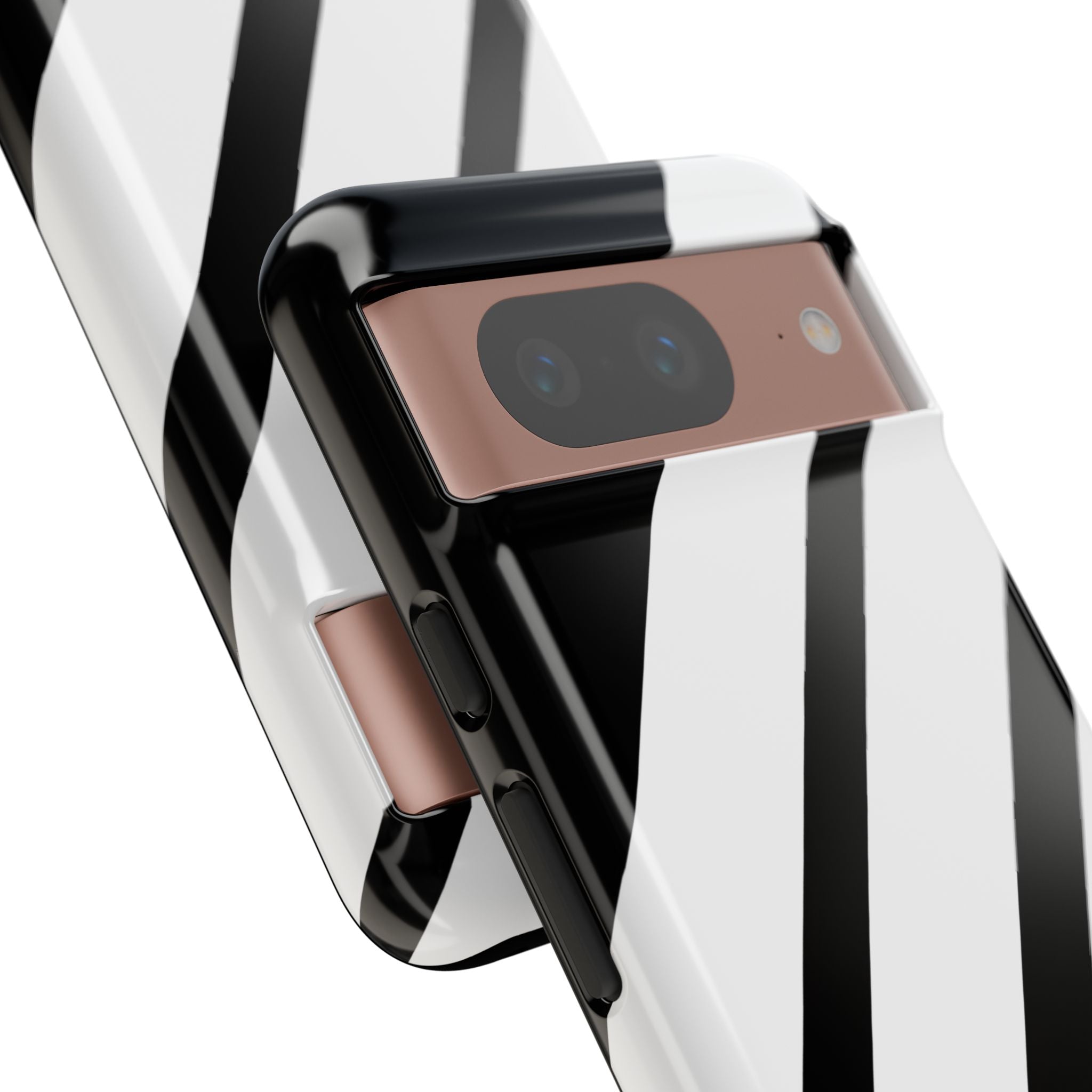 Obsidian White Bars · Tough etui na telefon dla Google Pixel