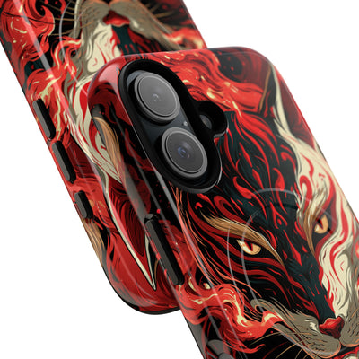 Crimson Kitsune Spirit · Tough 2.0 Magnetic Phone Case for iPhone · Red
