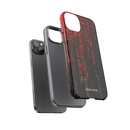Crimson Glyphs iPhone 14 Plus Case - Tough