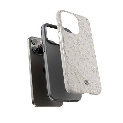 Sculpted Acanthus Relief · Tough Phone Case for iPhone · White