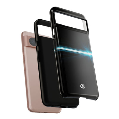 Blue Tough Phone Case for Google Pixel - Electric Cyan Ray