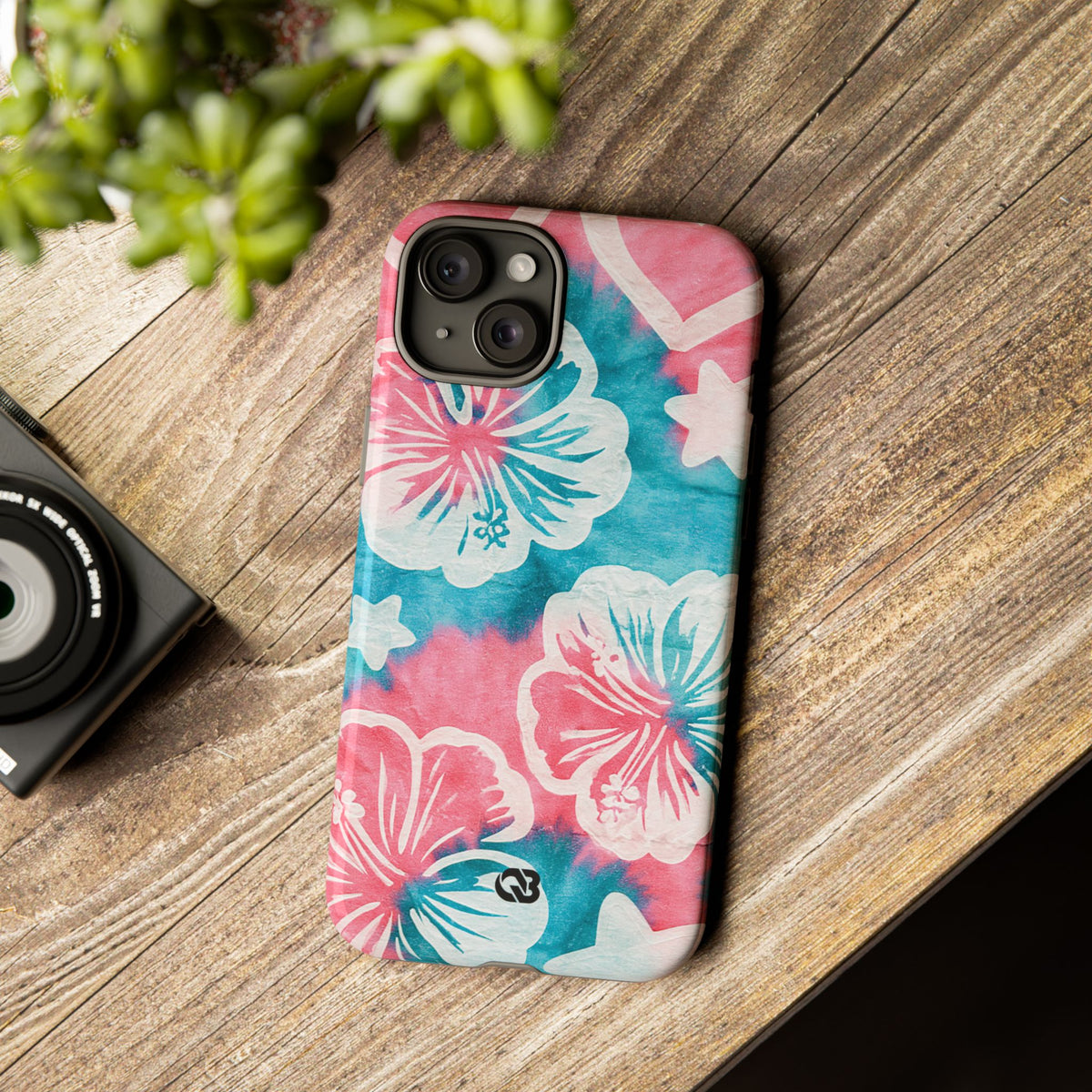 Tropical Hibiscus Bloom · Tough Phone Case for iPhone · Teal