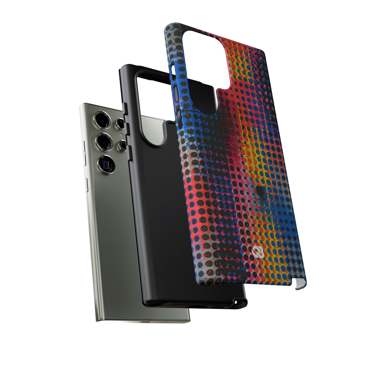 Chromatic Halftone Grid · Tough Phone Case for Samsung · Blue