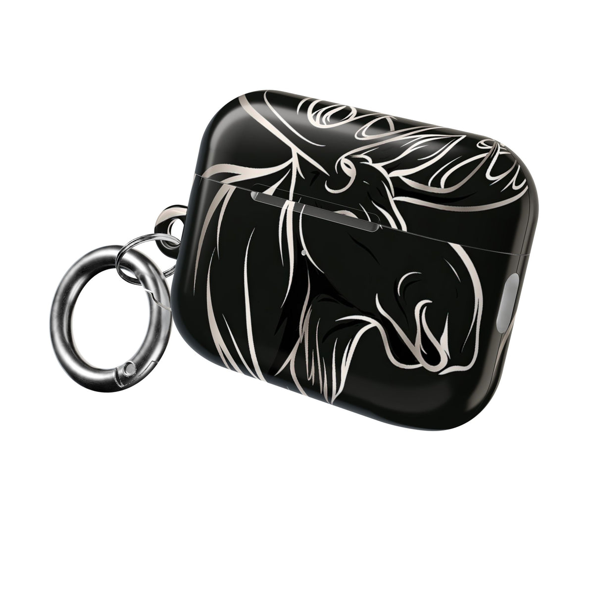 Nordic Moose Contour · Hard Case for AirPods & AirPods Pro · Black