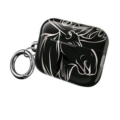 Nordic Moose Contour · Hard Case for AirPods & AirPods Pro · Black