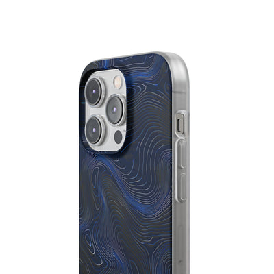 Blue Lite Phone Case for iPhone - Cobalt Contour Ridge