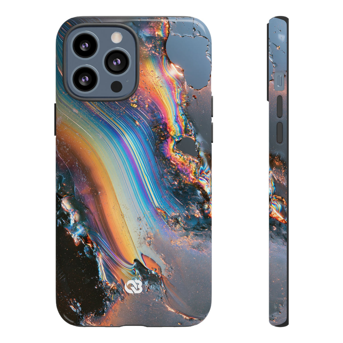 Prismatic Aura Flow · Tough Phone Case for iPhone · Blue