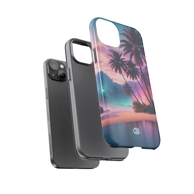 Neon Shore Palms · Tough Handyhülle für iPhone