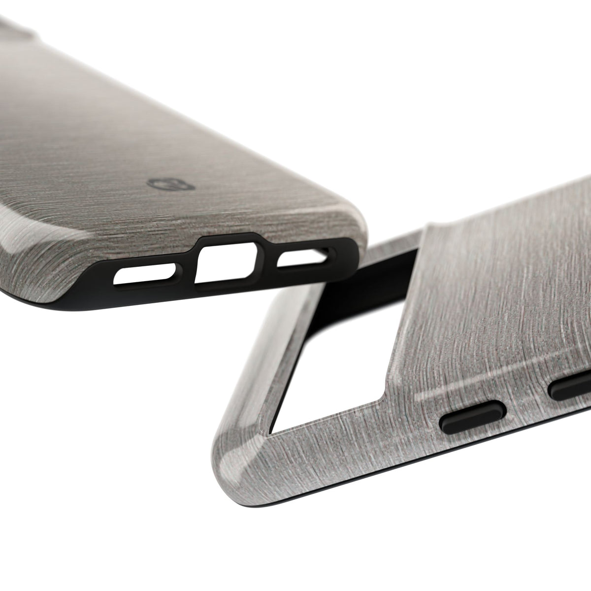 Brushed Silver Alloy · Tough Phone Case for Pixel ·  Silver
