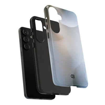 White Tough Phone Case for Samsung - Frosted Ribbed Sphere