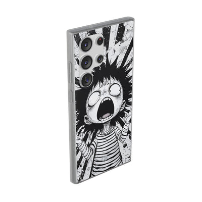 Chaotic Monochrome Scream · Soft Telefoncover for Samsung