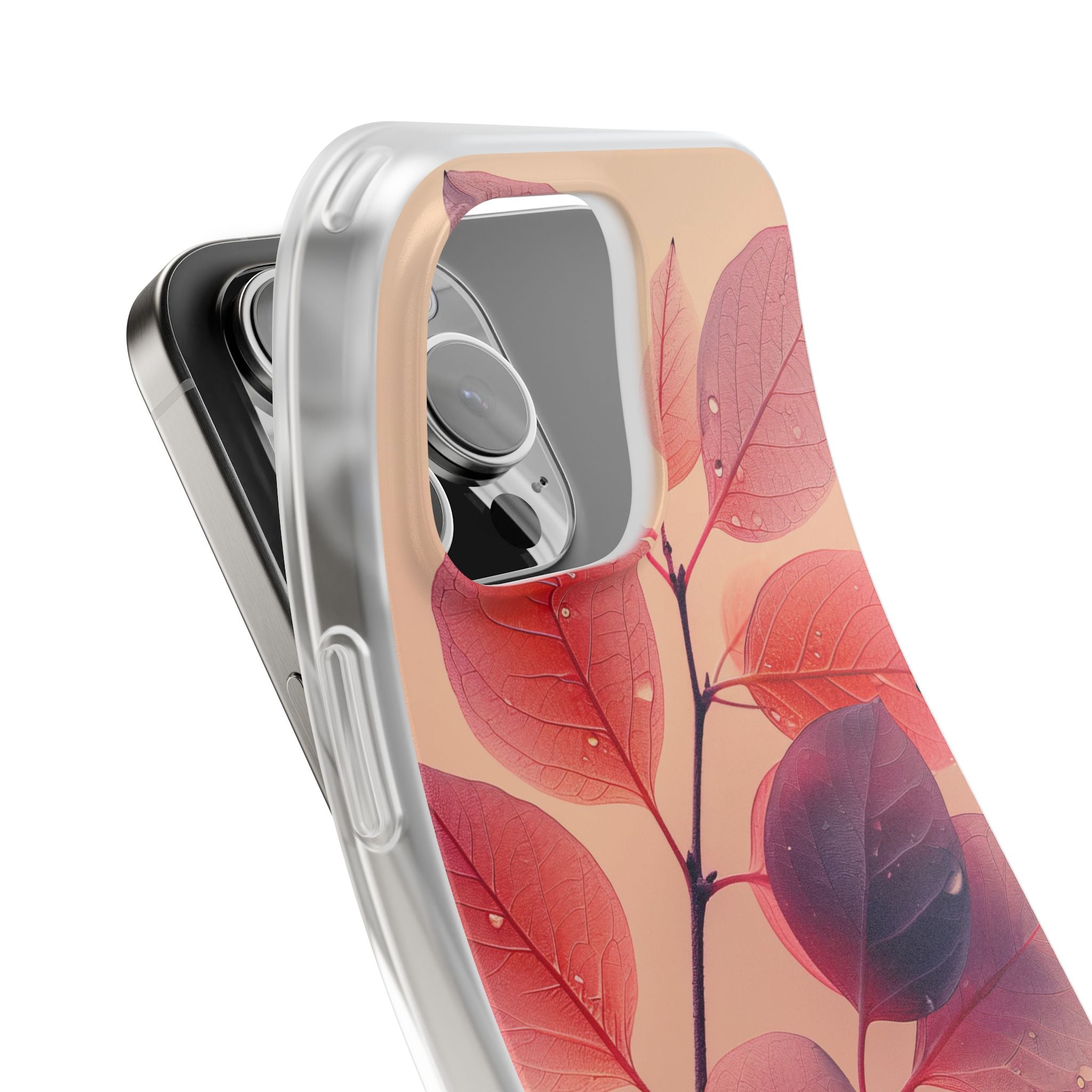 Dewy Magenta Foliage · Soft Phone Case for iPhone