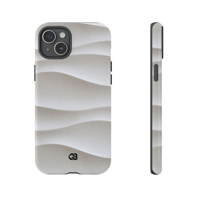 White Tough Phone Case for iPhone - Arctic Flow Ridges