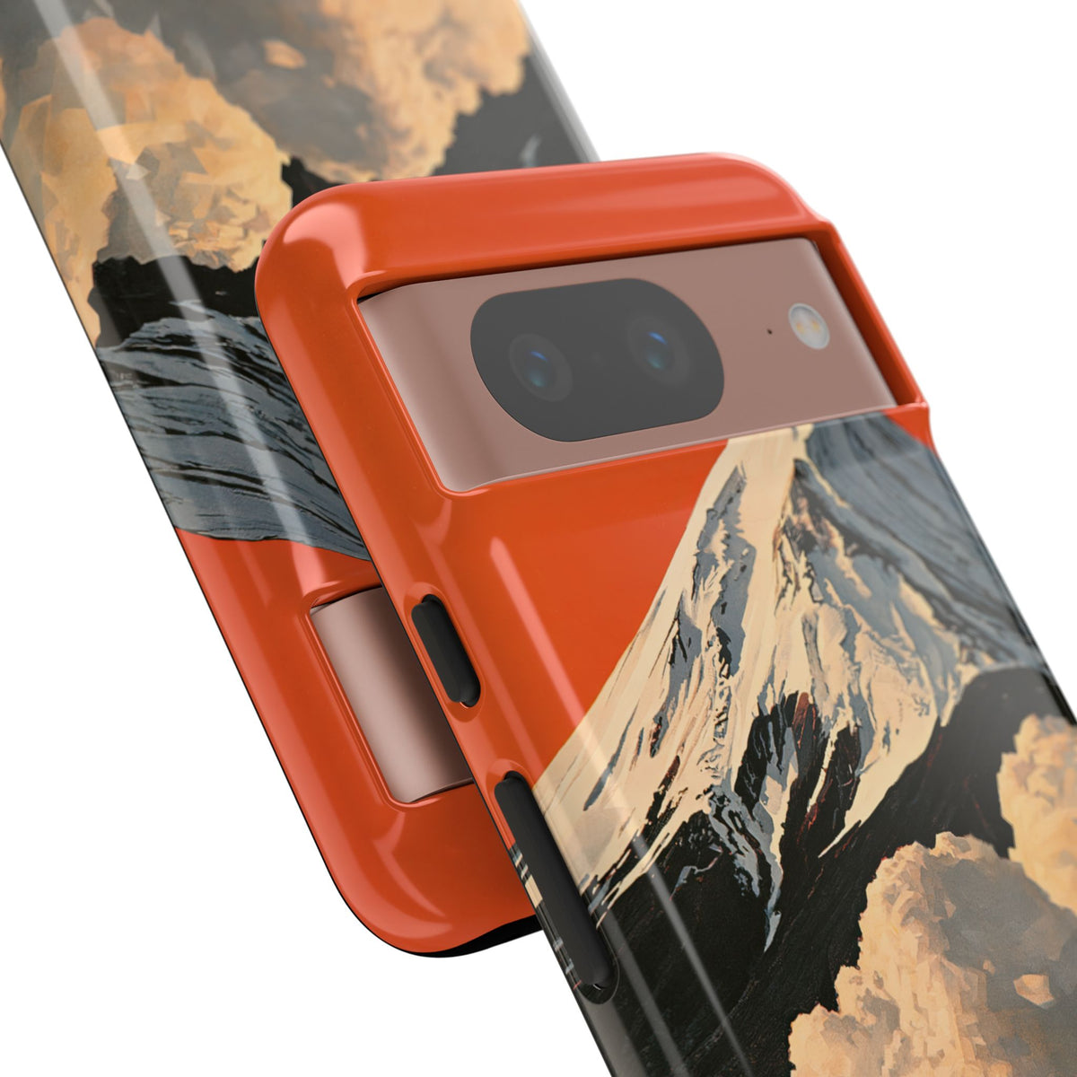 Sacred Peak Fuji · Tough Phone Case for Pixel ·  Orange