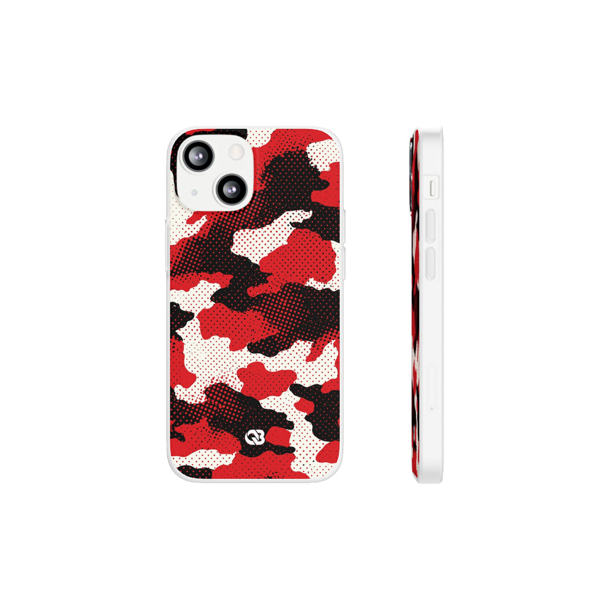 Crimson Halftone Camo · Lite Phone Case for iPhone ·  Red