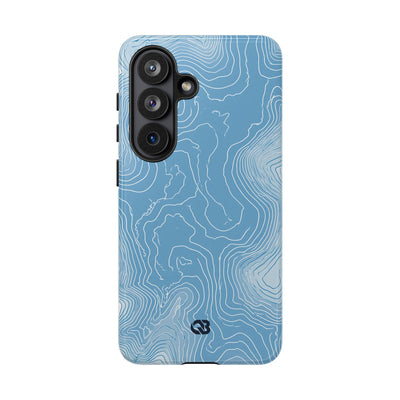 Blue Tough Phone Case for Samsung - Glacial Ridge Topo