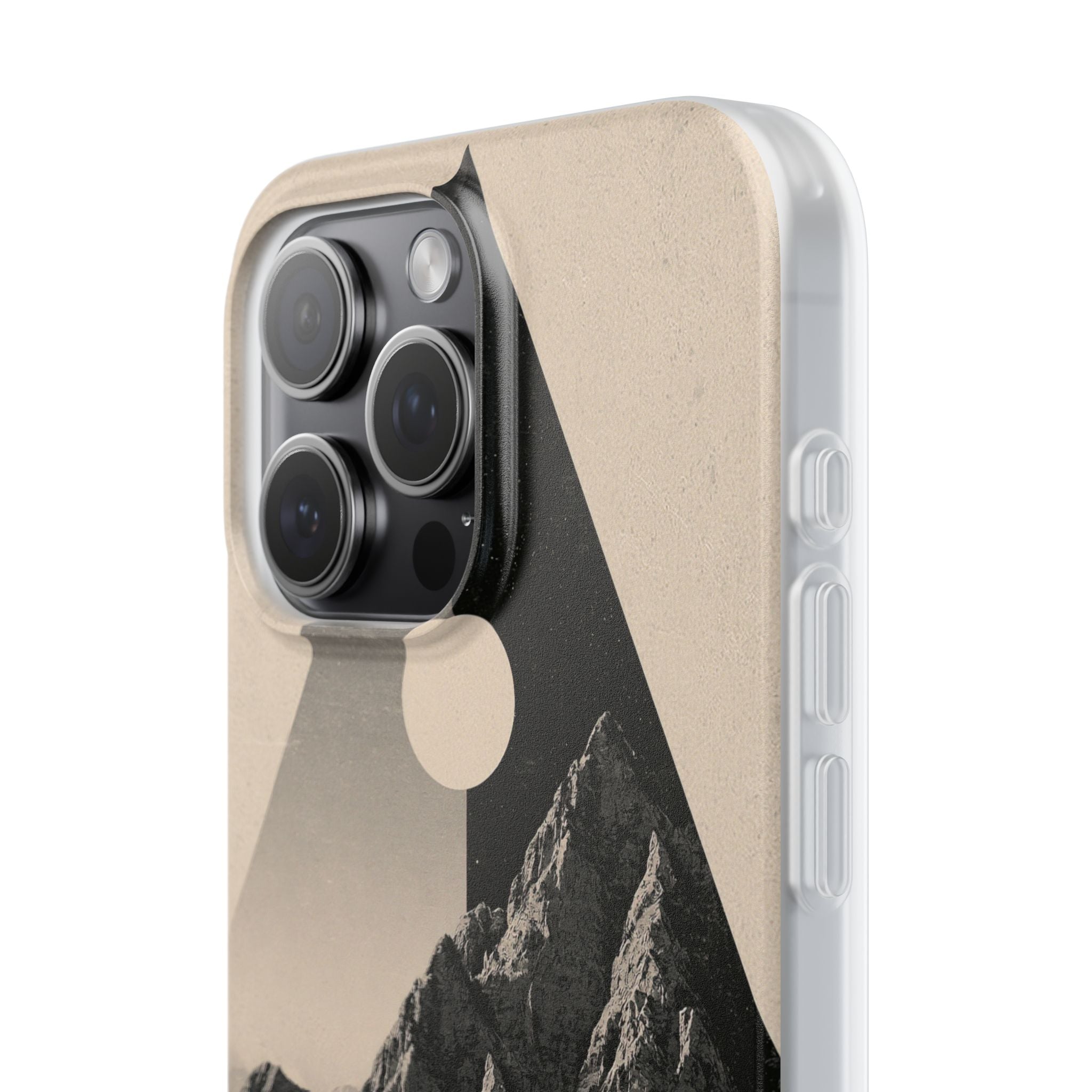 Beige Lite Phone Case for iPhone - Obsidian Summit Parchment