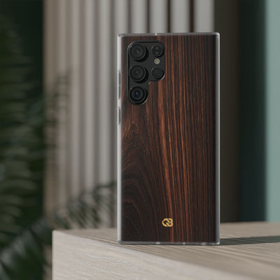 Brown Lite Phone Case for Samsung - Burnished Mahogany Grain