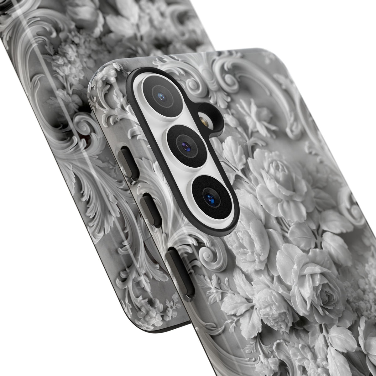 Rococo Marble Rose · Tough Phone Case for Samsung · White