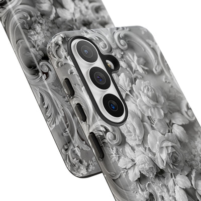 Rococo Marble Rose · Tough Phone Case for Samsung · White