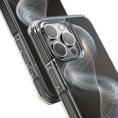 Luminous Vortex · Clear Impact Magnetic Phone Case for iPhone · Black