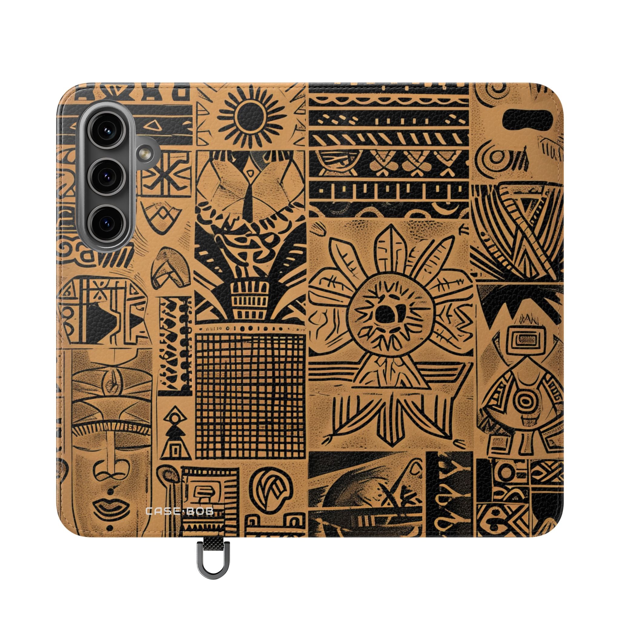Celestial Faces Brown - Samsung S24 Plus Case - Wallet