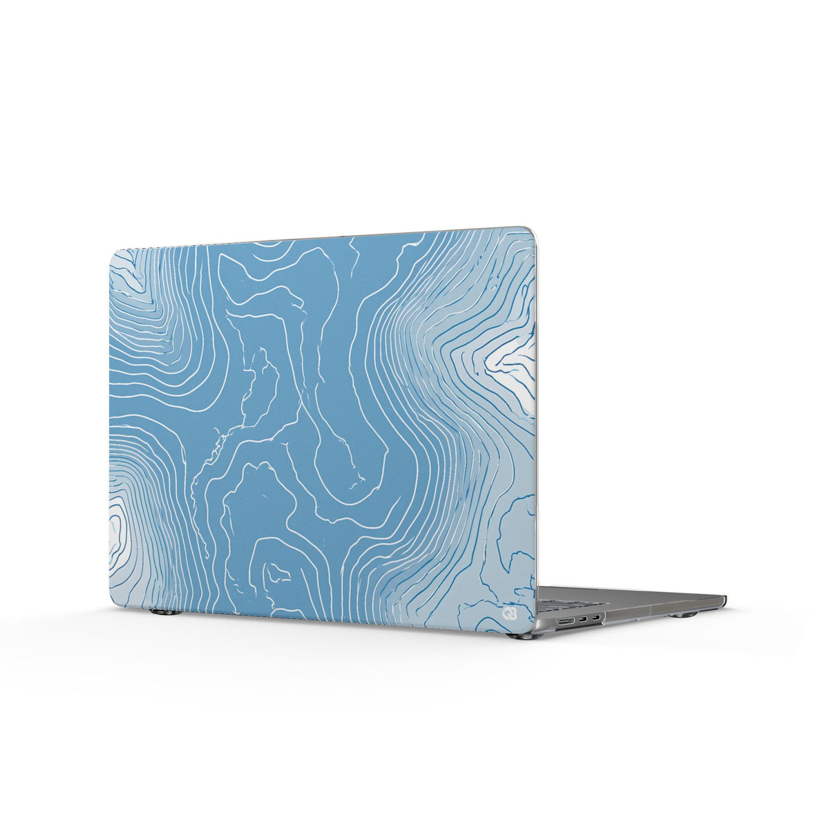 Glacial Basin Topo · Clear Hard Case for MacBook · Blue