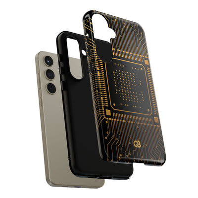 Gold Tough Phone Case for Samsung - Cyber Gold Processor