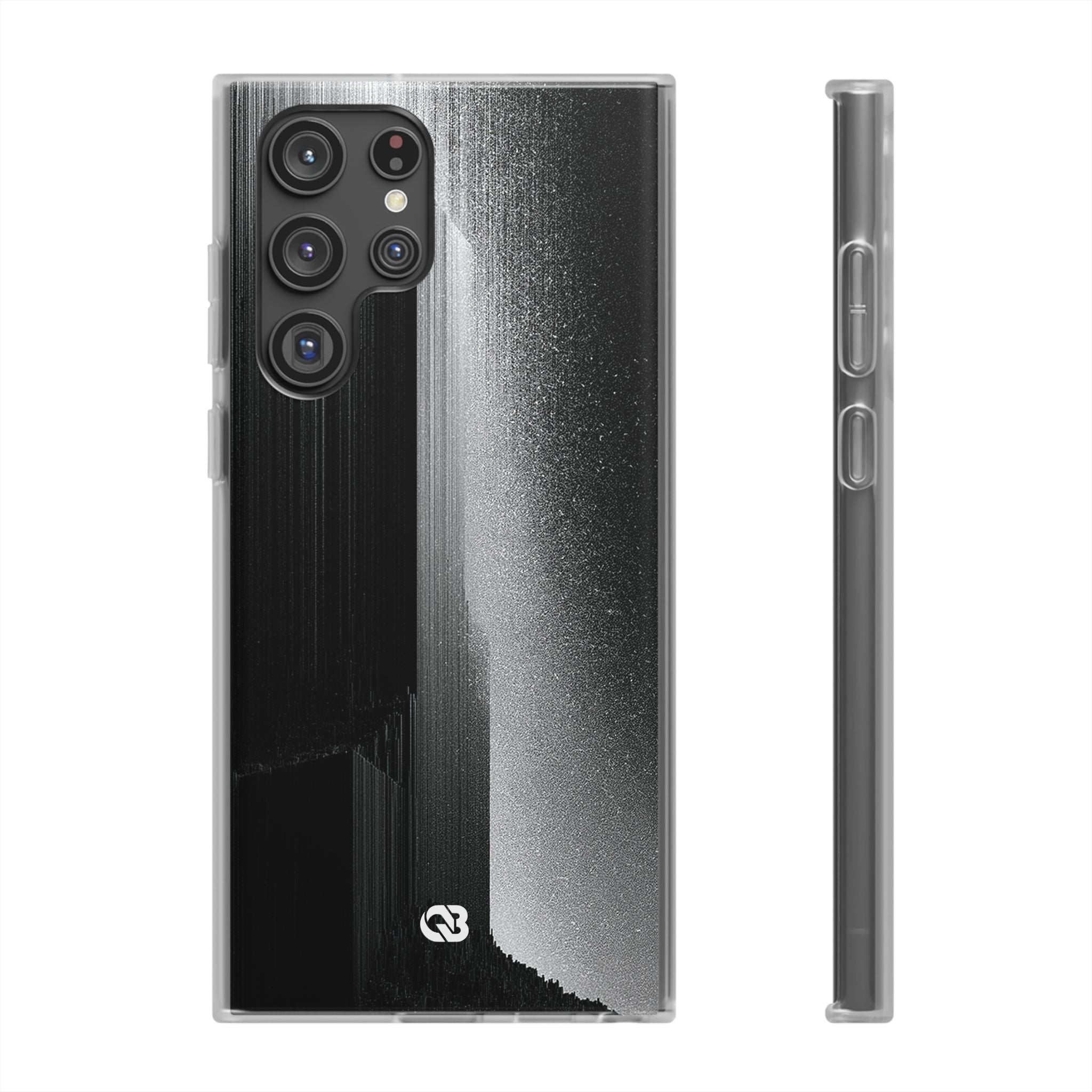 Black Lite Phone Case for Samsung - Brutalist Pixel Monolith