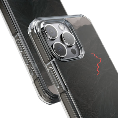 Crimson Ridge Pass · Clear Impact Magnetic Phone Case for iPhone ·  Black