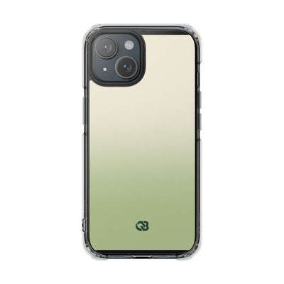 Muted Sage Ombre · Clear Impact Magnetic Phone Case for iPhone · Green