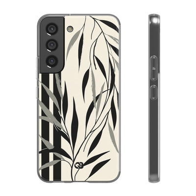 Beige Lite Phone Case for Samsung - Soot Leaf Sketch