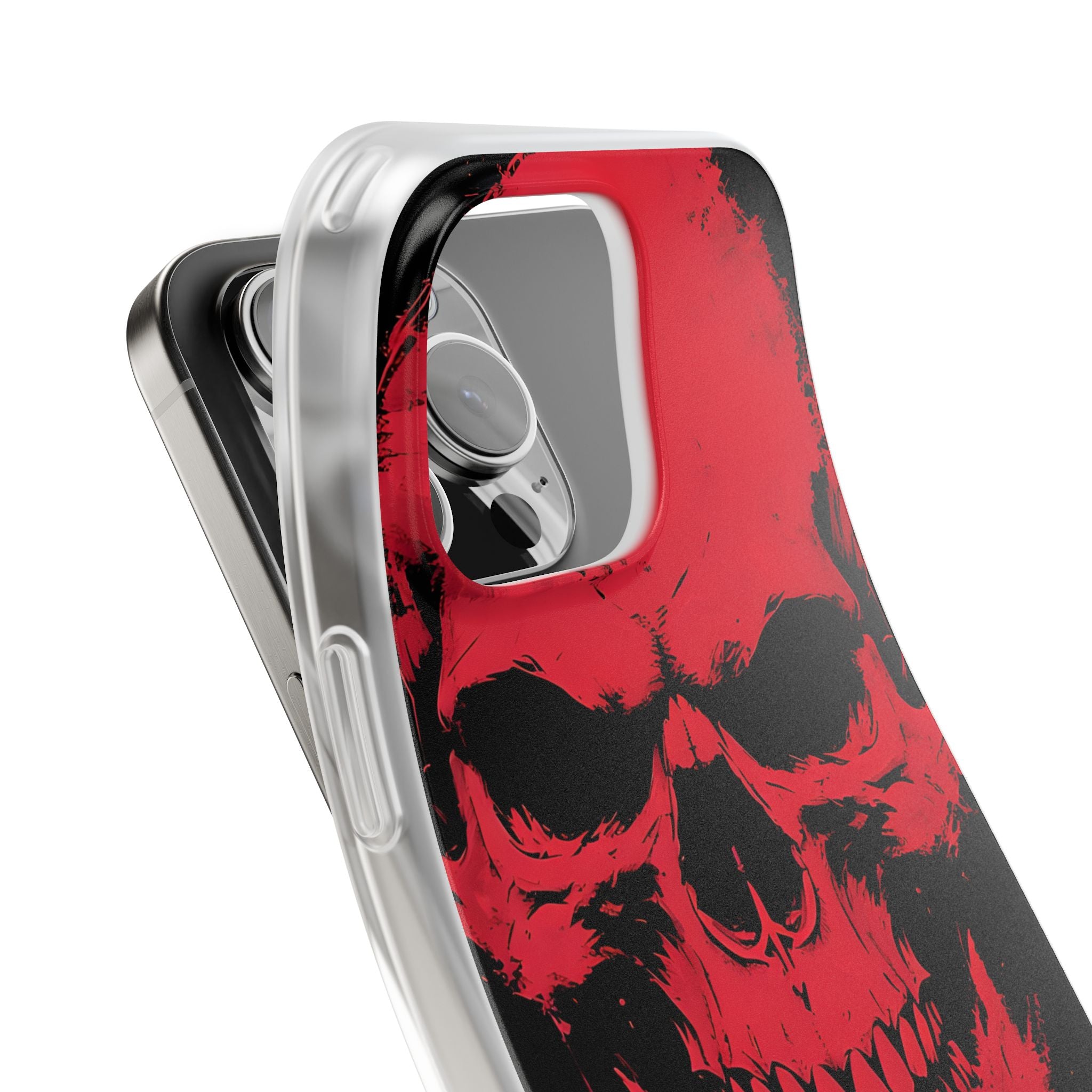 Crimson Street Skull · Soft Custodia per iPhone