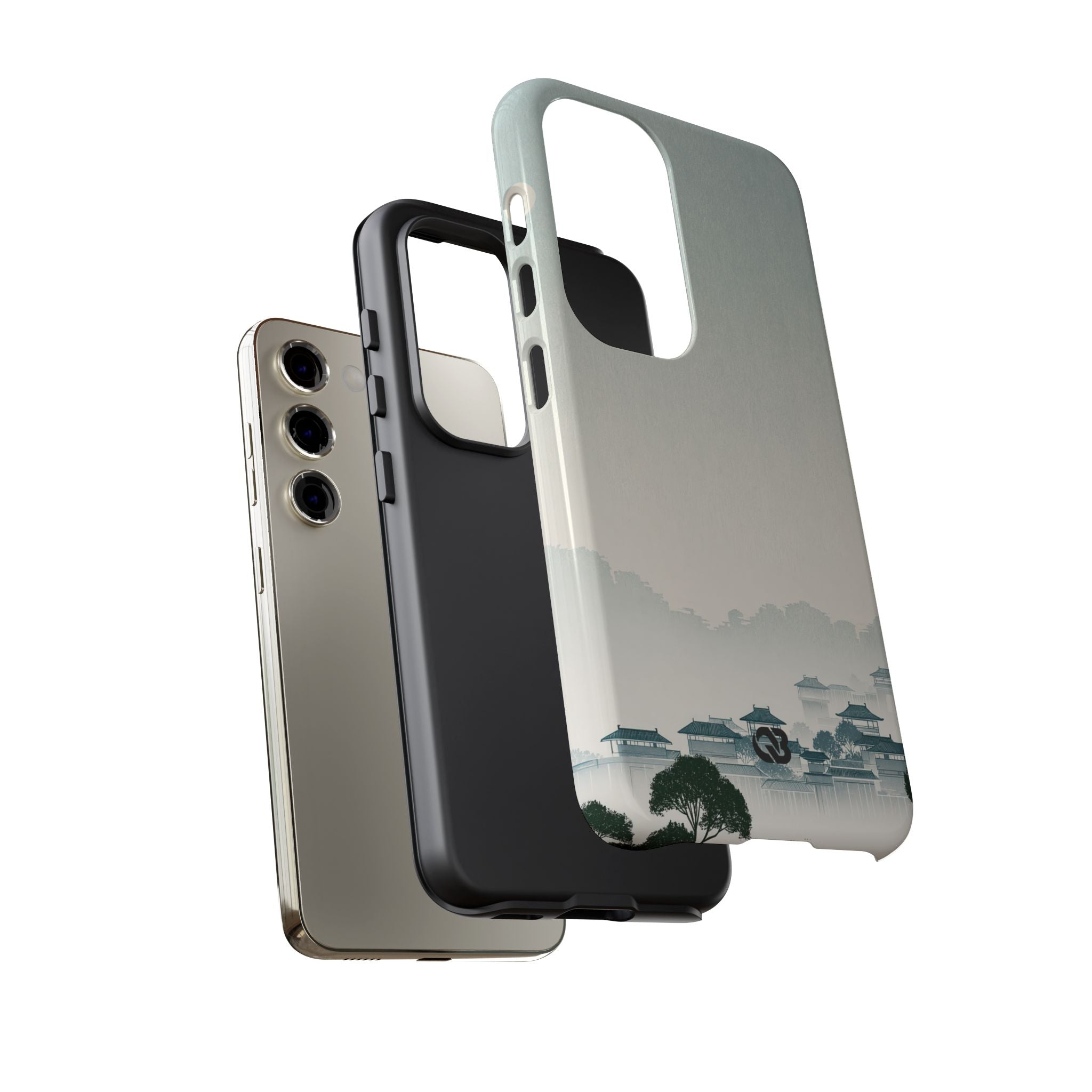 Blue Tough Phone Case for Samsung - Mist Valley Pagoda