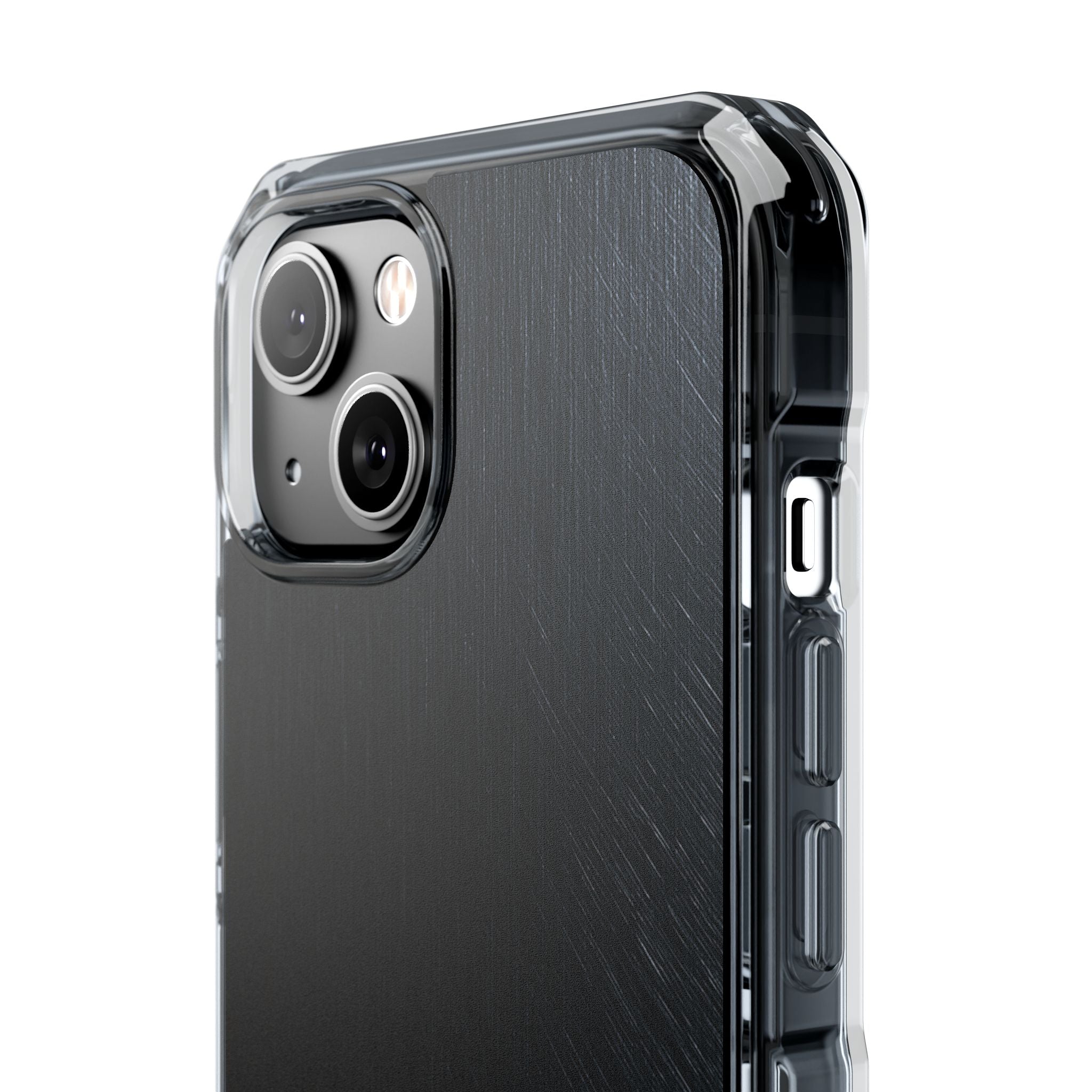 Black Impact MagSafe Phone Case for iPhone - Midnight Brushed Grain